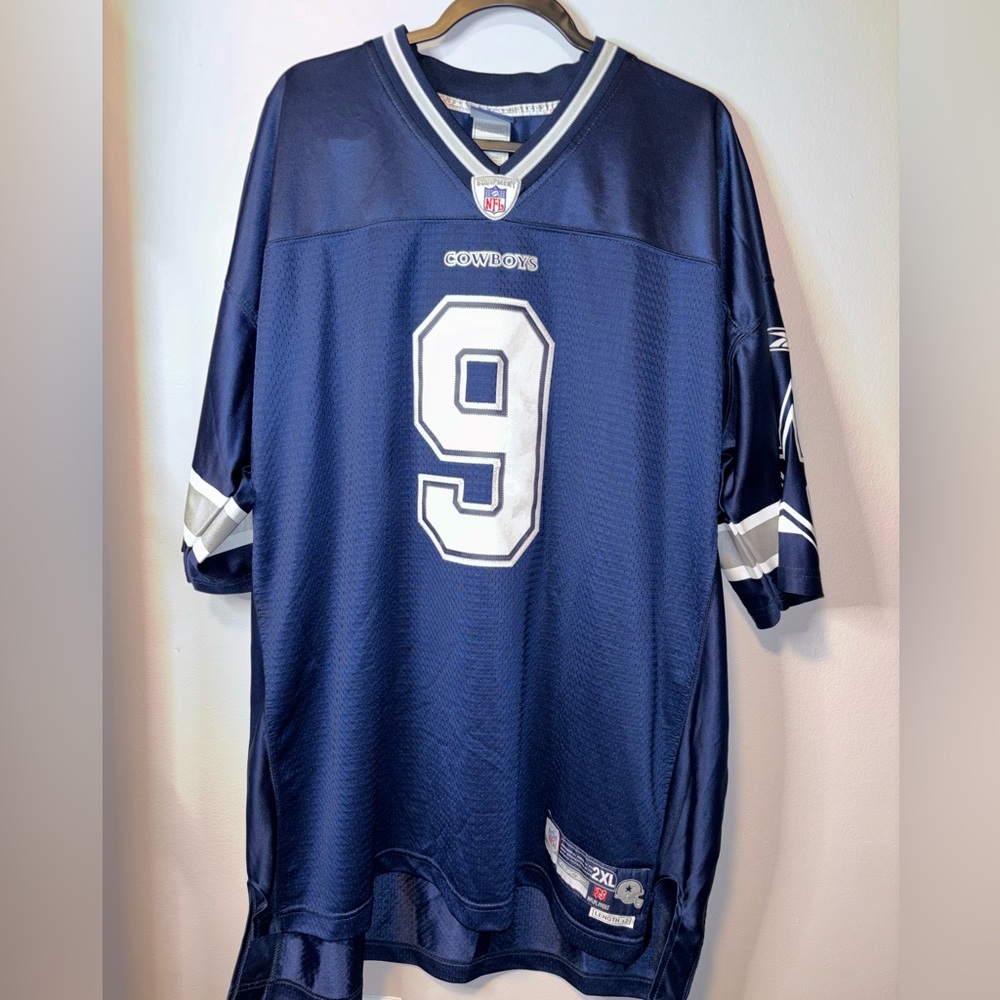 Reebok Tony Romo #9 Dallas Cowboys Authentic Equipment Blue Jersey 2XL Length